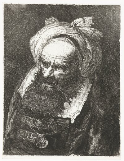 Old Man with Turban by Giovanni Domenico Tiepolo