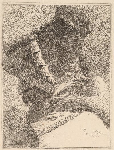 Profile of an Old Man with a Hat by Giovanni Domenico Tiepolo