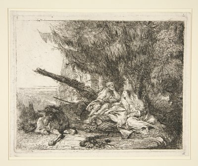 The Rest on the Flight into Egypt, from the Series Picturesque Ideas on the Flight into Egypt by Giovanni Domenico Tiepolo