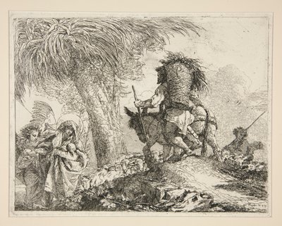 The Virgin and Child with Joseph, from the series Idee pittoresche sopra la fuga in Egitto (Flight into Egypt) by Giovanni Domenico Tiepolo