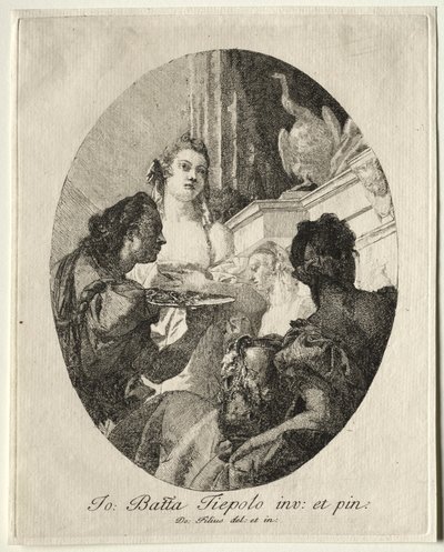 Three Women Presenting Gifts of Marc Anthony to Cleopatra by Giovanni Domenico Tiepolo