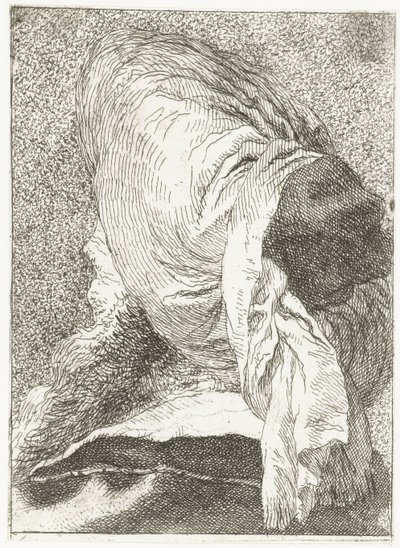 Turkish Man with Turned Head and Turban by Giovanni Domenico Tiepolo