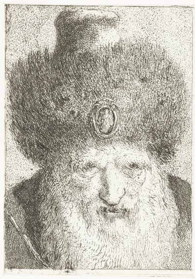 Turkish Man with Fur Hat by Giovanni Domenico Tiepolo