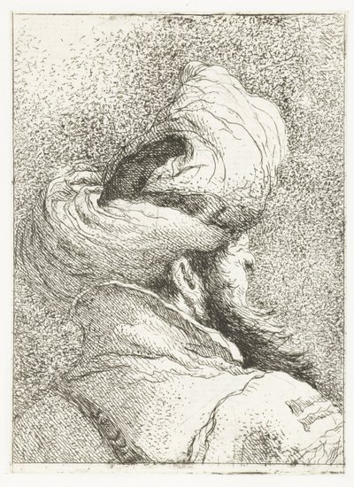 Turkish Man with Turban by Giovanni Domenico Tiepolo