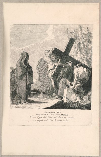 Via Crucis - Station IV, He Meets His Mother by Giovanni Domenico Tiepolo