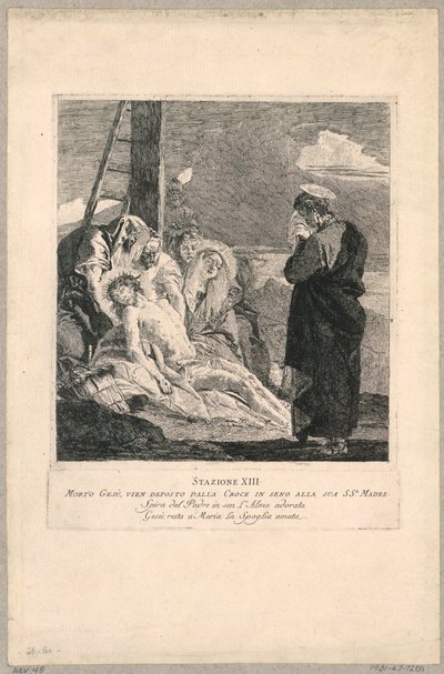 Via Crucis - Station XIII, The Deposition by Giovanni Domenico Tiepolo