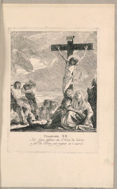 Via Crucis - Station XII, The Crucifixion by Giovanni Domenico Tiepolo