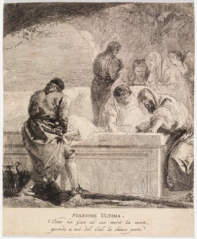 Via Crucis - Station XIV. Jesus is Laid in the Tomb by Giovanni Domenico Tiepolo