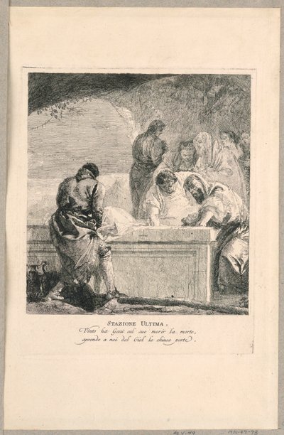 Via Crucis - Station XIV, The Entombment by Giovanni Domenico Tiepolo