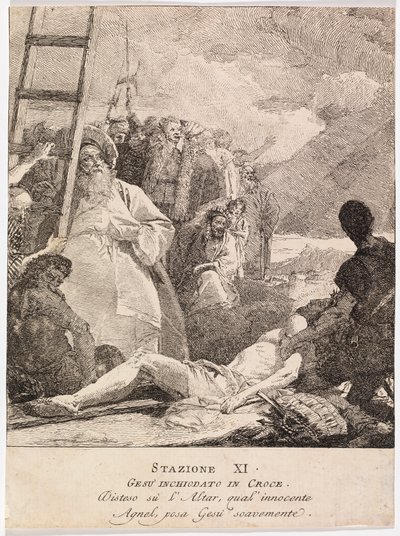 Via Crucis - Station XI. Jesus is Nailed to the Cross by Giovanni Domenico Tiepolo