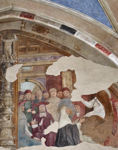 Representation of St. Catherine of Siena in front of Pope Gregory XI in Avignon by Giovanni Donato Montorfano