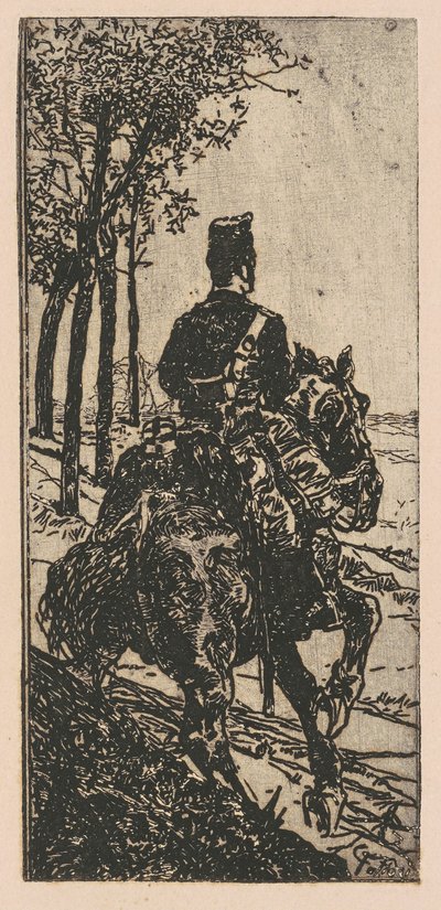 Artillery Soldier on Horseback by Giovanni Fattori