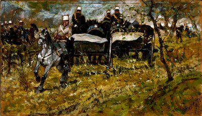 Artillery Maneuver by Giovanni Fattori