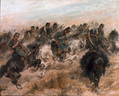 Campaign of Italy 1859: The charge of the Piemontese cavalry by Giovanni Fattori