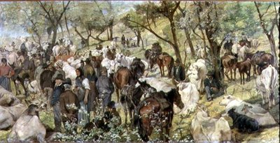 Cattle Market in the Maremma by Giovanni Fattori