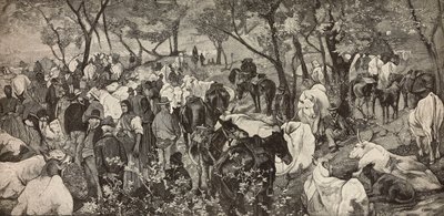 Market in Tuscan Apennines by Giovanni Fattori
