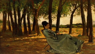 Mrs Martelli at Castiglioncello by Giovanni Fattori