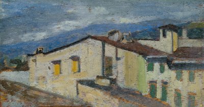 Roofs of Via Nazionale in Florence, c.1867 by Giovanni Fattori