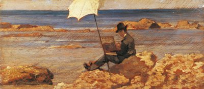 Image on the Rocks by Giovanni Fattori