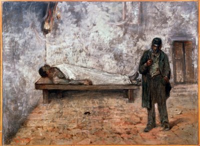 The Mortuary or The Indifferent by Giovanni Fattori