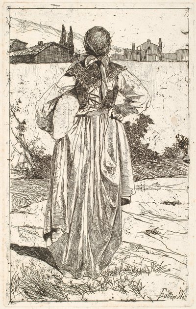 Woman of the Gabbro by Giovanni Fattori