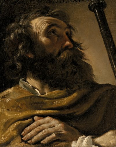 Saint Alexius in a Brown Wrap, Holding a Staff by Giovanni Francesco Barbieri