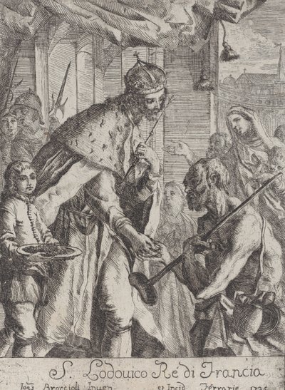 Saint Louis Giving Alms to the Poor by Giovanni Francesco Braccioli