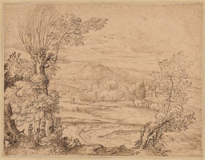Landscape with a River and Aqueduct by Giovanni Francesco Grimaldi