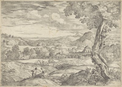 Landscape with a Brick Factory by Giovanni Francesco Grimaldi