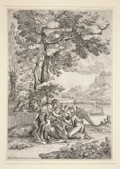 Rest on the Flight into Egypt by Giovanni Francesco Grimaldi