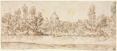 River Landscape with View of St. Peter