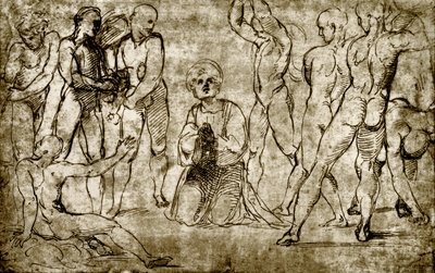 Stoning of St. Stephen by Giovanni Francesco Penni
