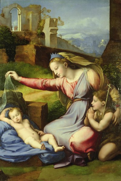 Virgin of the Veil (The Virgin of the Blue Diadem) by Giovanni Francesco Penni