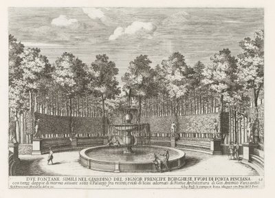 Fountain in the Villa Borghese in Rome by Giovanni Francesco Venturini
