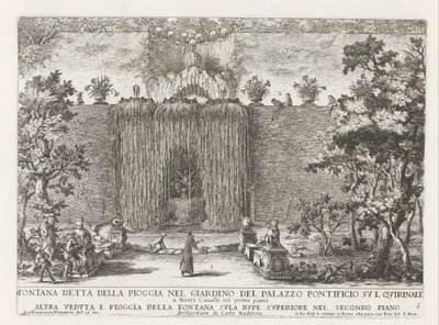 Fountain in the Gardens of the Palazzo del Quirinale in Rome by Giovanni Francesco Venturini