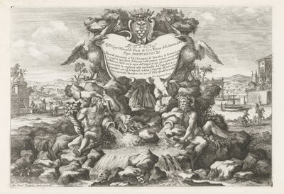 Fountain with Dedication to and Coat of Arms of Livio Odescalchi by Giovanni Francesco Venturini