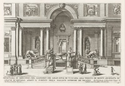 Loggia and Garden of the Villa Medici in Rome by Giovanni Francesco Venturini