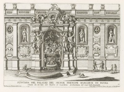 Nymphaeum in the Courtyard of the Palazzo Borghese in Rome (Fountains in the Palaces and Gardens of Rome) by Giovanni Francesco Venturini