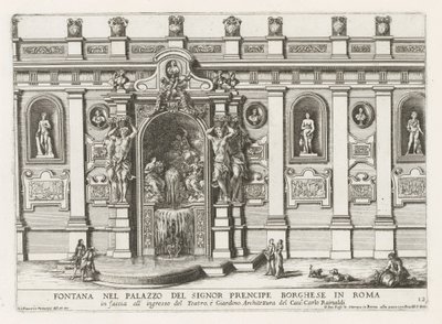 Nymphaeum in the Courtyard of the Palazzo Borghese in Rome by Giovanni Francesco Venturini