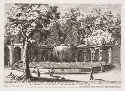 The Fountains of Rome, Book IV, plate 7: Fountain of the Tiburtine Sibyl by Giovanni Francesco Venturini