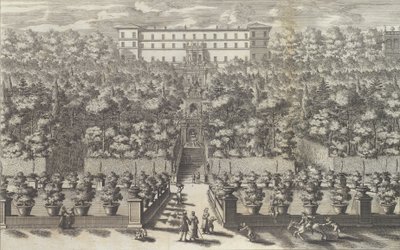 View of the Palace from the Garden Level with its Fountains by Giovanni Francesco Venturini