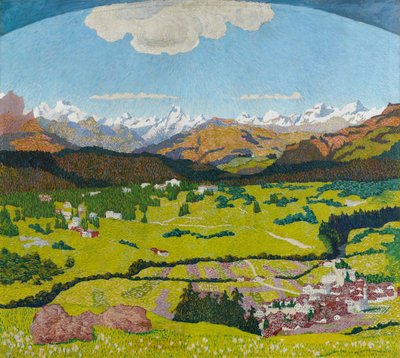 Panorama of Flims. Triptych, Central Panel, 1904 by Giovanni Giacometti