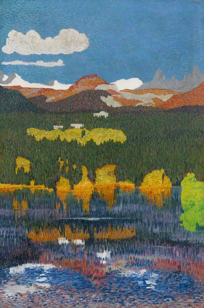 Panorama of Flims (left panel) by Giovanni Giacometti