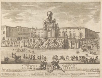 The Temple of Janus, for the "Chinea" Festival by Giovanni Girolamo Frezza after Alessandro Specchi