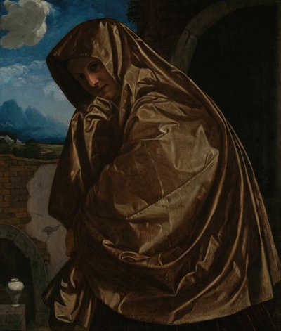Saint Mary Magdalen at the Sepulchre by Giovanni Girolamo Savoldo
