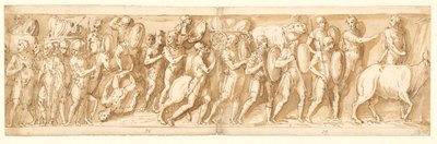 Romans on the March; Marcus Aurelius, Pompeius and an Attendant Watch the March; A Halt on the March by Giovanni Guerra
