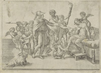 Wedding of Alexander and Roxana by Giovanni Jacopo Caraglio (attributed to)