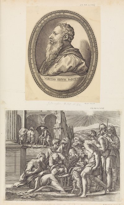 The Adoration of the Shepherds by Giovanni Jacopo Caraglio
