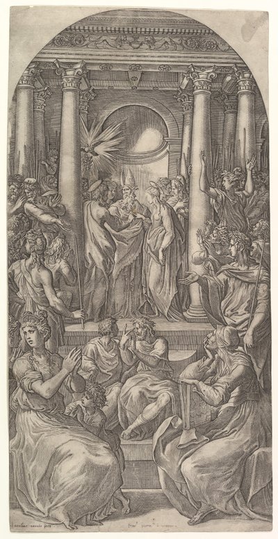The Marriage of the Virgin by Giovanni Jacopo Caraglio