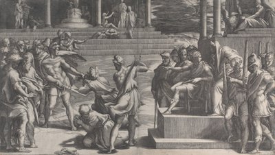 The Martyrdom of Saint Paul and the Condemnation of Saint Peter by Giovanni Jacopo Caraglio